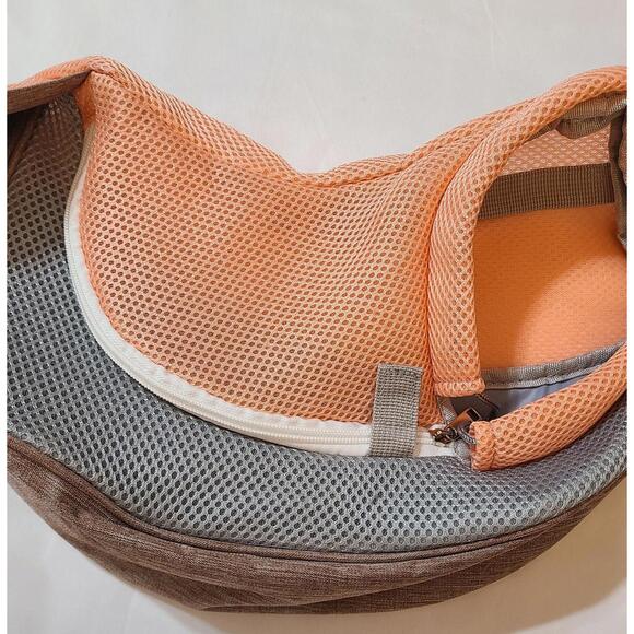 Pet Dog Sling Carrier Size Small Puppy Cat Sling Bag Satchel Travel Breathable - Picture 4 of 7